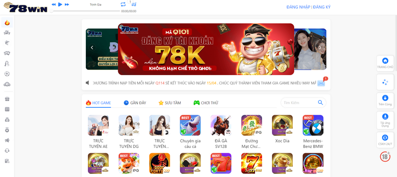 78WIN - Nhà cái giải trí đẳng cấp cho dân chơi 4.0