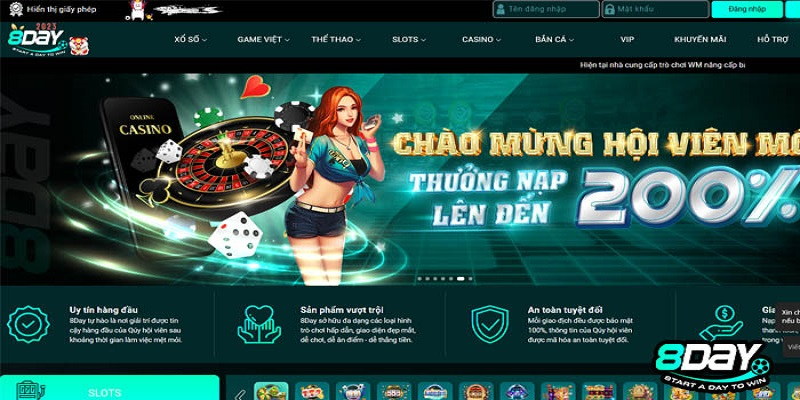 Đánh giá nhà cái 8DAY - Link đăng nhập 8DAY mới nhất 2023