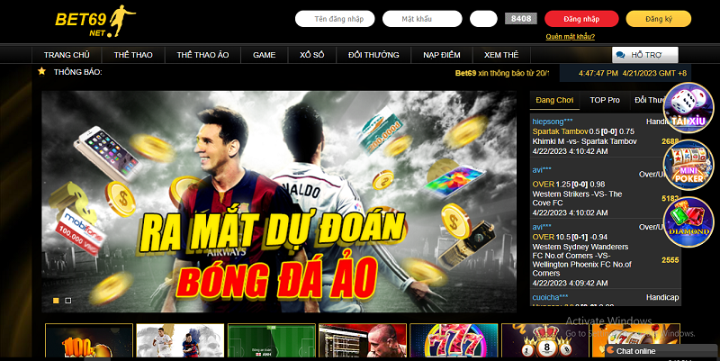 Bet69 – Xem kèo bóng đá, trải nghiệm cá cược hot nhất