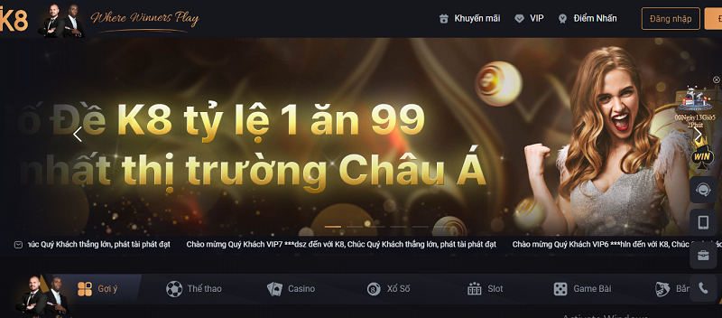 K8 - Thương hiệu nhà hợp pháp đáng tin cậy