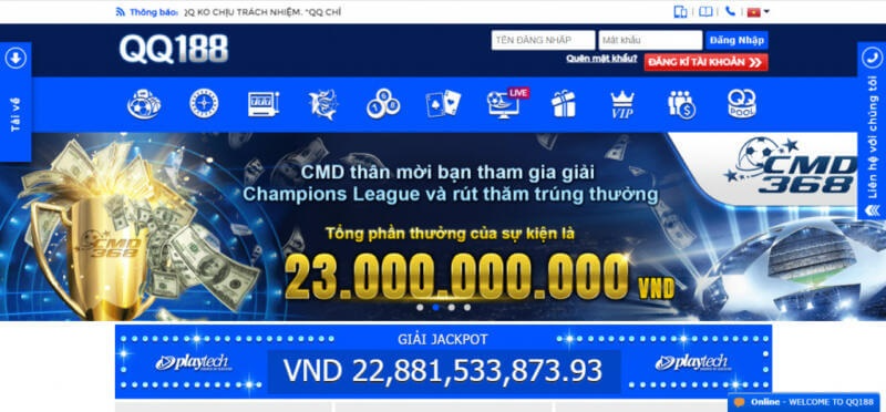 QQ188 – Sân chơi đẳng cấp, làm giàu thả ga
