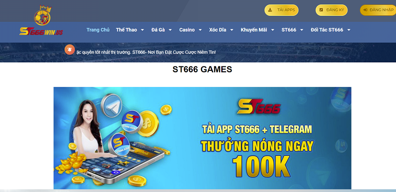 Nhà cái ST666 - Đẳng cấp cá cược quốc tế ngay tại Việt Nam